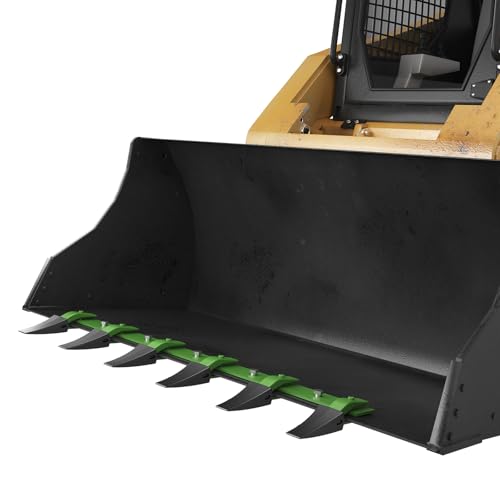 48" Heavy Duty Bucket Tooth Bar, 4560 LBS Bolt-On Loader Attachment - size: 48'' - Green