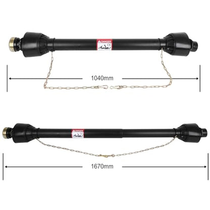 ECCPP 66.93"-40.945" pto drive Shaft 6 Spline Both Ends PTO Driveline Shaft