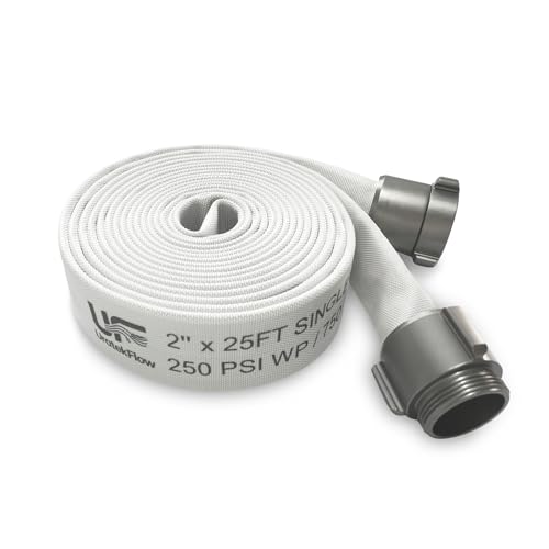 2" x 25 FT EPDM Rubber Single Jacket Fire Hose, NST/NH - size: 2" x 25 FT