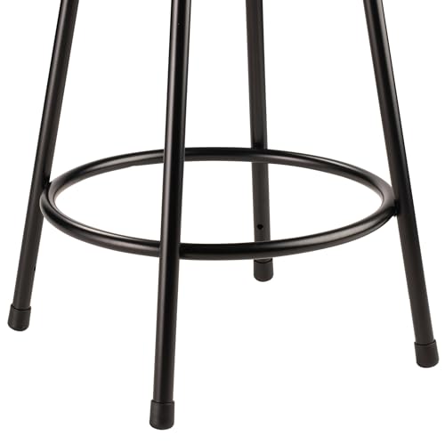 National Public Seating 24" High Heavy Duty Steel Stool, Black - color: Black, size: 24"