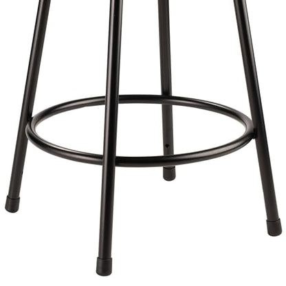National Public Seating 24" High Heavy Duty Steel Stool, Black - color: Black, size: 24"
