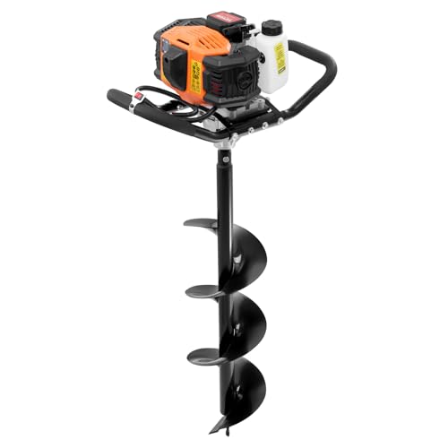 VEVOR Post Hole Digger Gas Powered 63CC 2400W Earth Auger Fence Digger - style: 63CC+8"