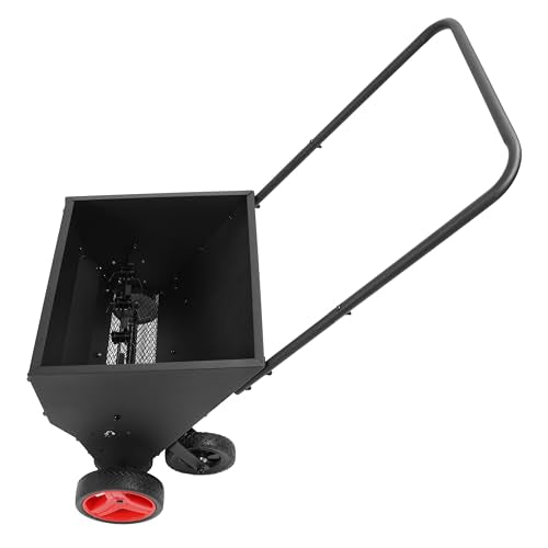 ALMULOO Compost Spreader Lawn Drop Spreader, Topdresser, Garden Tool Cart
