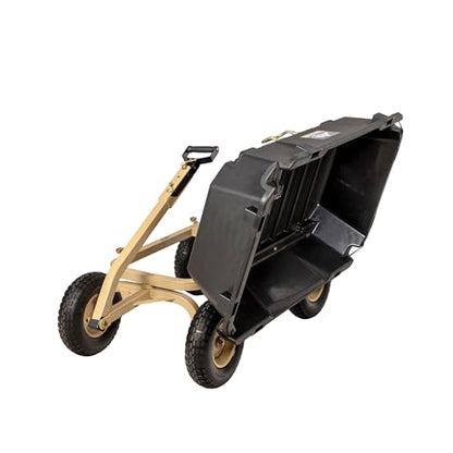 Heavy-Duty Garden Cart on Wheels – 7 Cu. Ft. Patented Dual Side Poly Dump Cart, 1200 lb. Capacity, All-Terrain Utility Wagon with Pneumatic Wheels for Yard, Garden, Farm & Work - size: 13" Pneumatic
