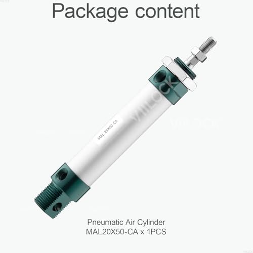 MAL20x50 Mini Air Cylinder 20mm Bore 50mm Stroke Double Acting - size: 20mm x 50mm
