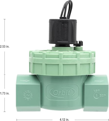 Orbit Sprinkler System 1-Inch NPT Jar Top Valve 57461, Green (10-Pack 1-Inch, 1-inch) - size: 1 Inch, style: 10-Pack 1 inch