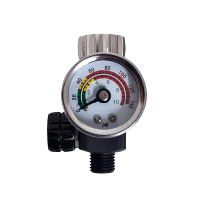 Spray Paint Gun Air Pressure Regulator WTP TOOLS with Gauge 0 to 140 PSI - Air Flow Control Adjusting Valve for Air Tools