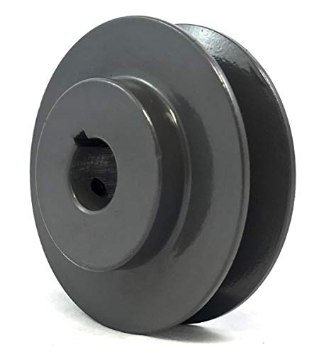AK25 7/8" Pulley Bore 7/8" One Groove cast Iron Solid Pulley with OD 2.5" inch ID 7/8" Inch for V-Belts Size 4L, 5L AK2578