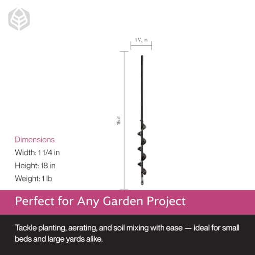 Yard Butler Roto Earth Auger Drill Bit, 18 Inch, IREA-4 - size: 18 inches