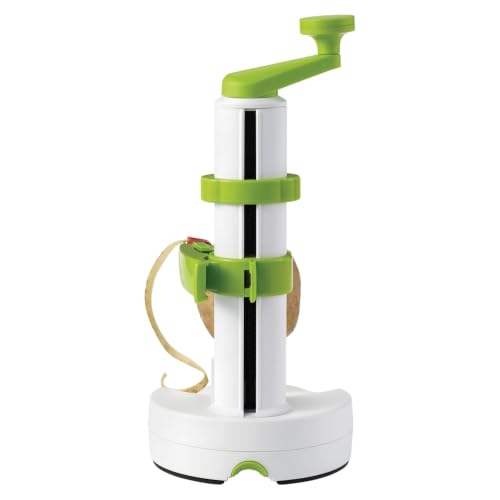 Starfrit Rotato Manual Peeler, 4 Spare Blades, Thumb Knife, Green/White