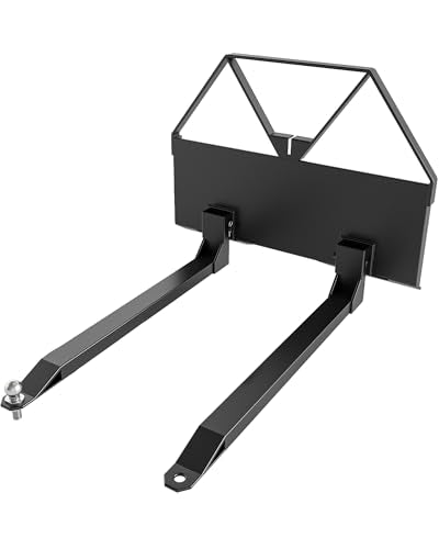 GarveeLife 46 in Quick Attach Pallet Forks Attachment Q235 Steel 2600 LBS Heavy Duty Skid Steer Forks for Tractors Loaders in Farms, Warehouses & Construction Sites