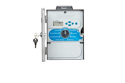 Hunter XC Hybrid Solar Sprinkler Controller, 12 Zone Irrigation Timer, Programmable Outdoor Automatic Irrigation Control, Stainless Steel Casing, (XCH-1200-SS-P) - style: 1200-SS