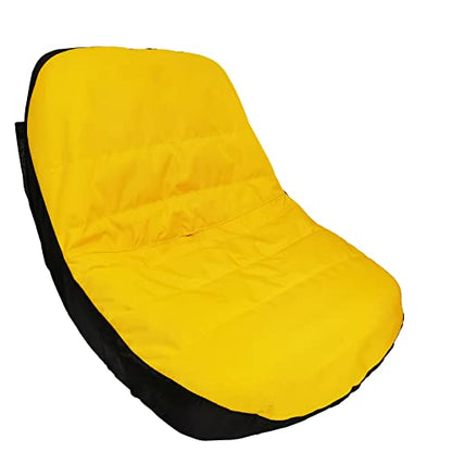 Riding Lawn Mower Seat Cover 600D Oxford Cloth Weatherproof Yellow, Medium