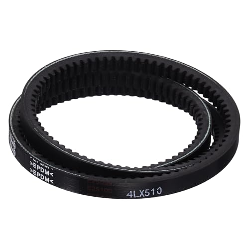 uxcell 4L510 Rubber V-Belt, 51" Outside Circumference x 0.5" Width x 0.31" Thick Raw Edge Cogged Industrial Rubber V Belt, Updated and Instead of Normal 4L for Lawn Garden Machinery - size: 4LX510