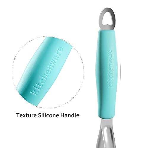 Joyoldelf Heavy Duty Stainless Steel Potato Masher, Professional Integrated Masher Kitchen Tool & Food Masher/Potato Smasher with Silicone Handle, Perfect for Bean, Vegetable, Fruits, Avocado, Meat - color: Blue