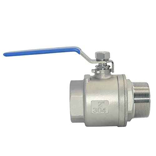 DAN SPEED 2 Inch Male x Female NPT Ball Valve S304 Stainless Steel,Full Port Heavy Duty for Water, Oil, and Gas,1000WOG (2 inch) - size: 2 Inch