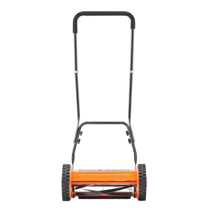 VEVOR Push Reel Lawn Mower 16 inch, 5 Blades Manual Push Mower No Motor, 0.6-1.75 in Adjustable Cutting Height, Walk-Behind Lawn Mowers with Grass Catcher Bag for Green Lawns, Driveways, Courtyards - size: 16 inch