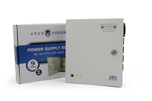 9 Channel/Port 10 AMPS, 12V DC Power Supply Box, Individually Fused for CCTV, LED, and All 12v DC Devices. Includes Screw Drivers & Extra fuses (9CH 10 AMP) - size: 9CH 10 AMP