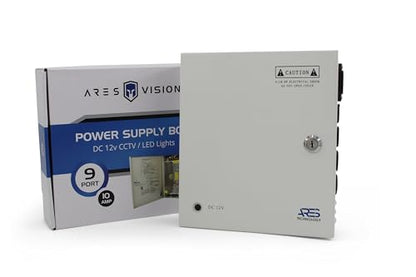 9 Channel/Port 10 AMPS, 12V DC Power Supply Box, Individually Fused for CCTV, LED, and All 12v DC Devices. Includes Screw Drivers & Extra fuses (9CH 10 AMP) - size: 9CH 10 AMP