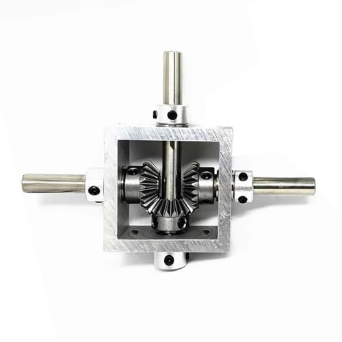 1:1 Right Angle Bevel Gearbox 1 Module 20 Teeth 90° Angle Drive Steering Gear Device Simple Mechanical DIY Module with 8mm Shaft - size: 8 mm shaft, style: 2 output shaft