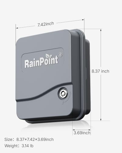 RAINPOINT Sprinkler Controller 12 Zone Programmable, Indoor/Outdoor Automatic Irrigation System, Irrigation Controller with Rain Delay, Manual Watering & Seasonal Adjustment