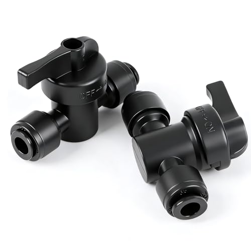 RedChili 12 PCS Quick Connect Drip Irrigation 1/4" Shut Off Valve Fitting, Universal In-line Shutoff Valves for 1/4-Inch Drip Tubing Leak Free Fittings for Sprinkler Irrigation System Connection - size: 1/4" Quick Connect Valve