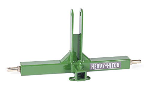 Category 2, 3 Point Hitch Receiver Drawbar Adapter - Green - color: Green