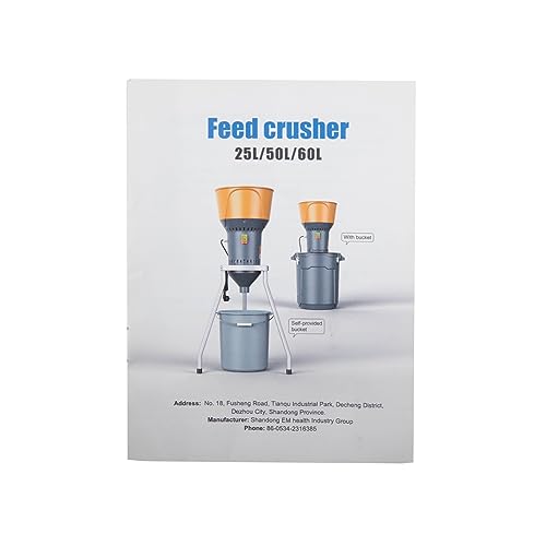 1000W Electric Grain Mill Grinder with 5 Sieves - 6.6 & 13.2 Gallon Capacity Options, 19000RPM Commercial Corn Wheat Grinder for Animal Feed, 110V (6.6Gal) - size: 6.6Gal