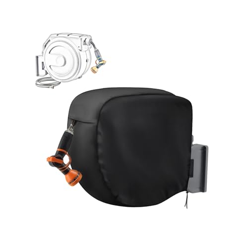 Hose Reel Cover 500D Waterproof 23.6x12.6x21.65in Black - color: Black, size: 23.6x12.6x21.65in