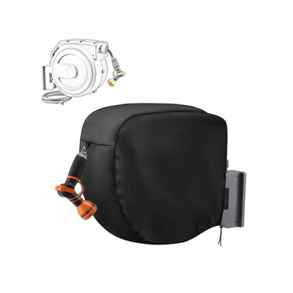 Hose Reel Cover 500D Waterproof 23.6x12.6x21.65in Black - color: Black, size: 23.6x12.6x21.65in