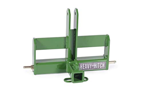 Category 0, 3 Point Hitch Receiver Drawbar with Suitcase Weight Bracket Kit - Green - color: Green