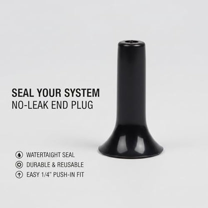 Leak‑Free 1/4" Drip Irrigation End Caps, Push‑Fit End Plugs Compatible with Quick Connect Tee Connectors for Garden Irrigation - size: 30PC-3