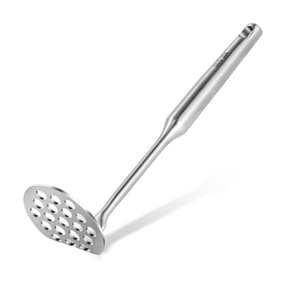Potato Masher Stainless Steel Small, Mini Avocado Masher, Manual Potatoes Smasher Kitchen Tool for Avocado, Potatoes, Beans, Vegetables, 8.7Inch Metal Mashing Utensil, Dishwasher Safe - size: Whole stainless steel small