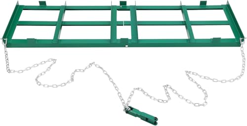 GarveeLife Drive Drag 8 ft Drag Harrow Driveway Grader, Heavy Duty Power Rake with 6 ft Chain, Tow Behind Lawn Rake for ATV, UTV, Tractor, Mower, Land Leveler for Gravel, Sand, Soil, Hay - size: 8 Ft