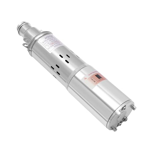Deep Well Submersible Pump DC 12V 180W Electric Solar Powered Water Pump, 5.3 GPM Flow, 82ft Lift, Farm Ranch Irrigation Submersible Bore Hole Deep Well Pump - color: DC 12v 180w, 5.3 Gpm