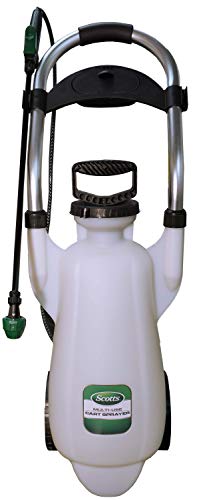 Scotts Manual Pump, Wheeled Cart Sprayer, 3 Gallon, White, 190618W