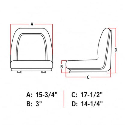 Tractor Seat Fits Bobcat Replaces OEM Part Number LGS100BL
