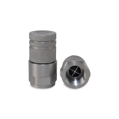 1″ Flat Face Hydraulic Quick Couplers Set - 1-1/4″ SAE Port - size: 1" Body