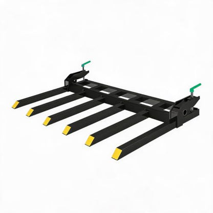 Heavy Duty Clamp-on Debris Forks for 60" Loader Bucket – 4000 Lbs Capacity