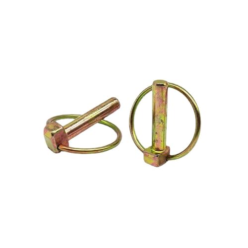 6Pcs 3/8 Inch Heavy Duty Steel Lynch Pin with Ring Lock Pin
