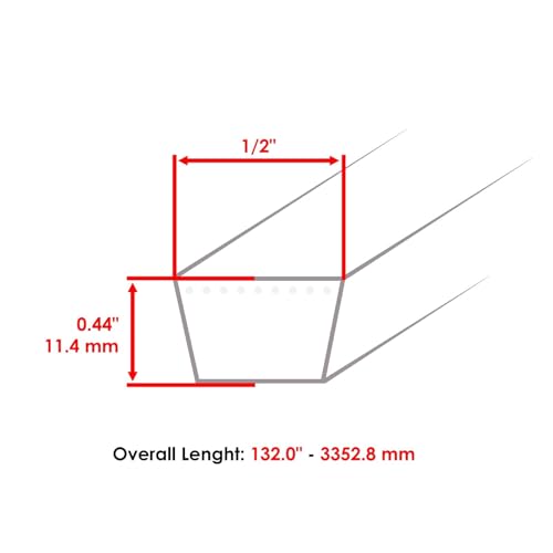 Replacement For 48" Deck Belt For Simplicity Courier/Regent/Regent EX / MF2000 1736516YP Mod-C26C-66346