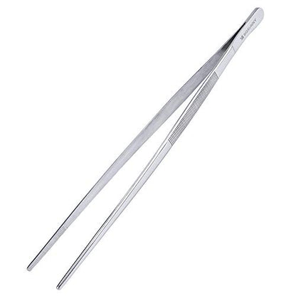 12 Inch Kitchen Tweezers Fine Tweezer Tongs, MSY BIGSUNNY Stainless Steel Food Tweezers Multi-function Precision Serrated Tips Cooking Tongs Kitchen Serving Tong - size: 12" Tweezers