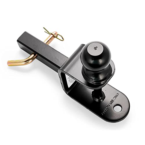 Black Boar UTV ATV Multi-Hitch - Features 2” Hitch Ball, 1-1/4” Shank - 6” (L) Shank - Hitch Ball has 2” Rise & Rated for 2,000lbs - Use w/Utility Trailers, Tow Straps & Other ATV Accessories (66024) - size: 2" Hitch Ball, style: 1-1/4" Shank w/6" Length