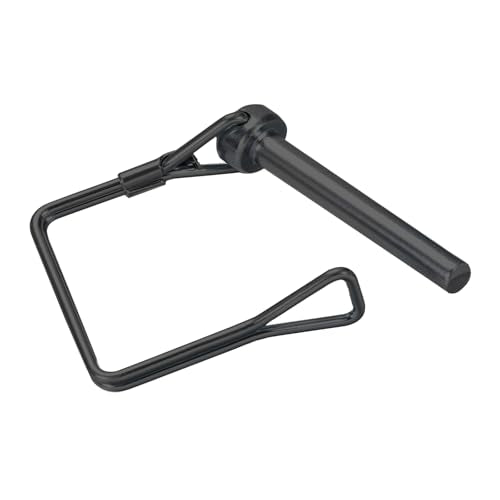 Teuleego 2 Pack 5/16 x 4 Inch Black Trailer Hitch Pin – Heavy Duty Steel Hitch Lock Pin for Towing Coupler, Quick Release PTO Locking Pin, Utility Drawbar Clip, Tractor Tow Hitch Hardware Pin - size: 5/16x4 inch