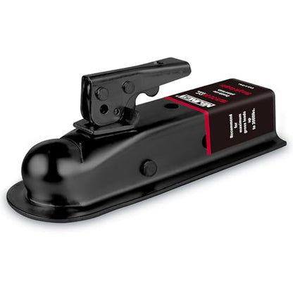 NBJINGYI Straight Trailer Coupler for 2" Ball and 2" Channel Tongue, 3500 lbs Gross Weight Capacity, E-Coated Black Steel for Boat, Utility and Equipment Trailers - size: BALL 2", CHANNEL 2" 3500LBS Black