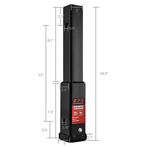 OPENROAD 12-Inch Hitch Extender for 2" Receiver, Trailer Hitch Extension - style: 12" Tube Extender
