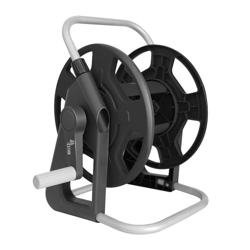 Garden Water Hose Reel,Holds 50-60 Ft of 5/8" Hose - color: Black