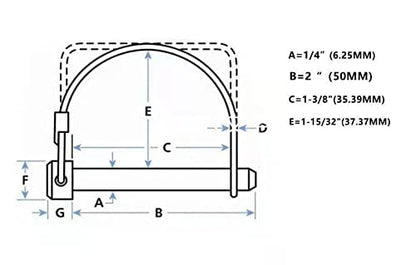 10 Pieces Heavy Duty Safety Coupler pin,Round Wire Shaft