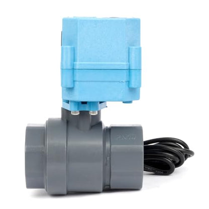 U.S. Solid WiFi Smart Motorized Ball Valve 1 inch NPT for Water Control & Irrigation, 2 Way PVC Electric Valve, USB Powered, LED Status Indicator, Flow Direction Window, Remote On/Off Control - size: 1 Inch