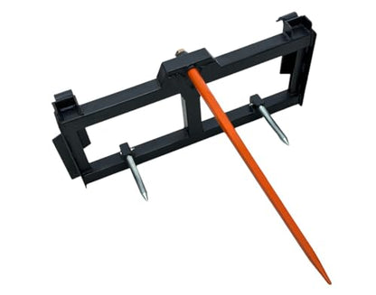 Pin-Style Attachment with 43" Bale Spear, Fits John Deere 1-5 Series, 3000 Lb Capacity (Single 43") - size: Single 43"
